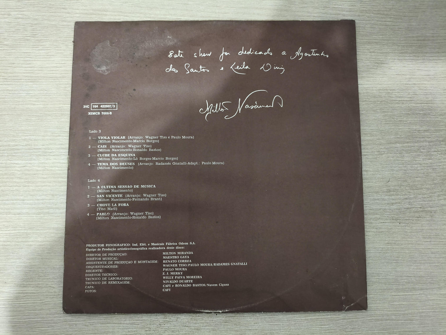 Lp Vinil Milton Nascimento Milagre Dos Peixes Ao Vivo Duplo