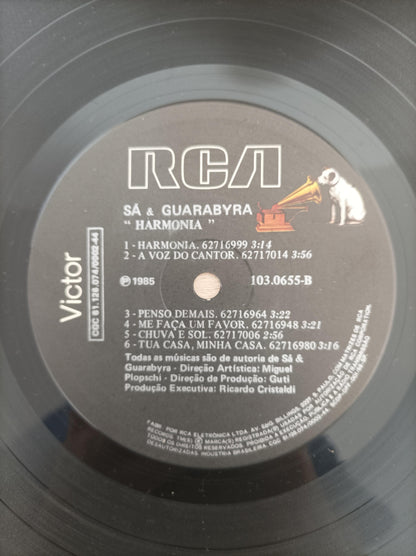 Lp Vinil Sá & Guarabyra Harmonia Com Encarte