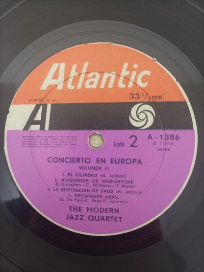 Lp Vinil Modern Jazz Quartet Concierto En Europa 2 Importado