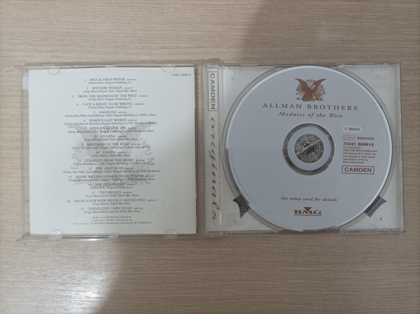 CD The Allman Brothers Band Madness Of The West