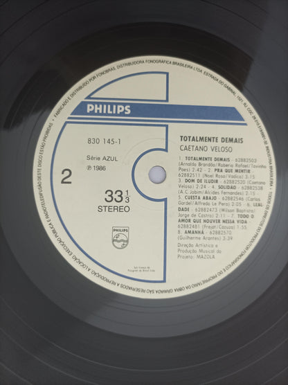 Disco Vinil Totalmente Demais Caetano Veloso Com Encarte A