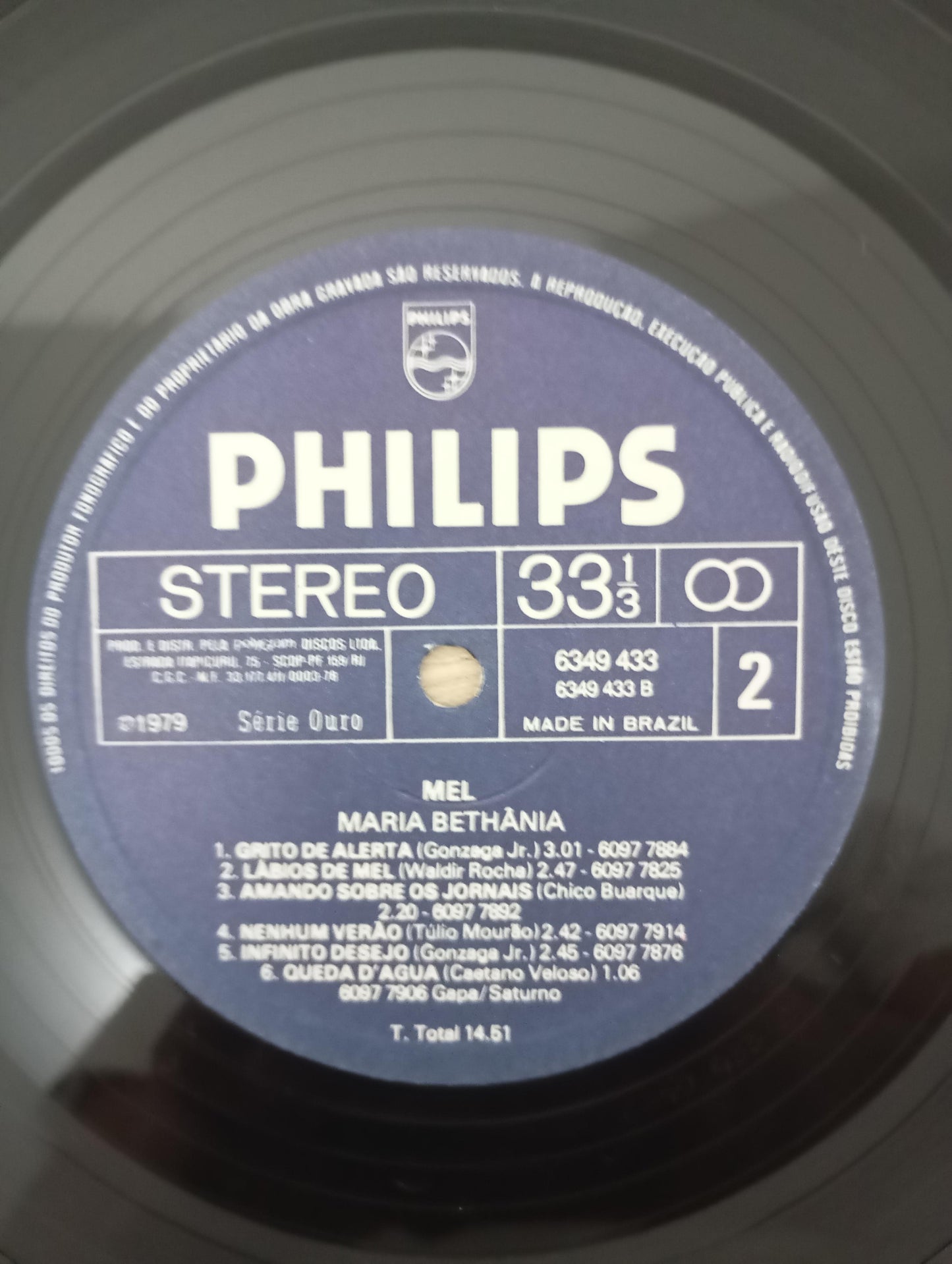 Lp Vinil Maria Bethânia Mel Com Encarte