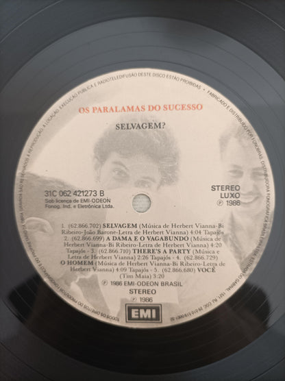 Disco Vinil Selvagem? Os Paralamas Do Sucesso Com Encarte A