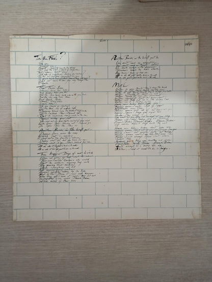 Lp Vinil Pink Floyd The Wall Duplo Com Encartes