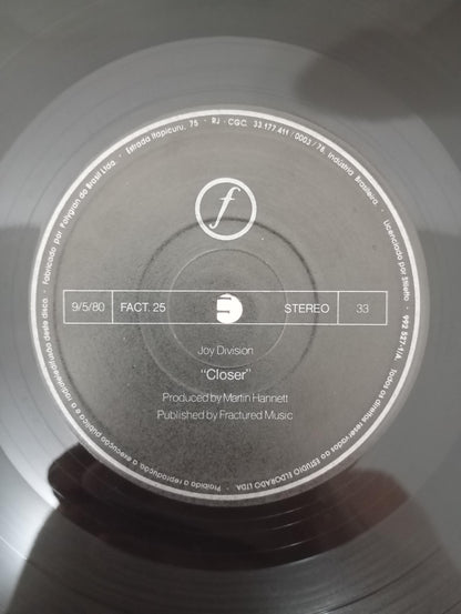 Lp Vinil Joy Division Closer Com Encarte