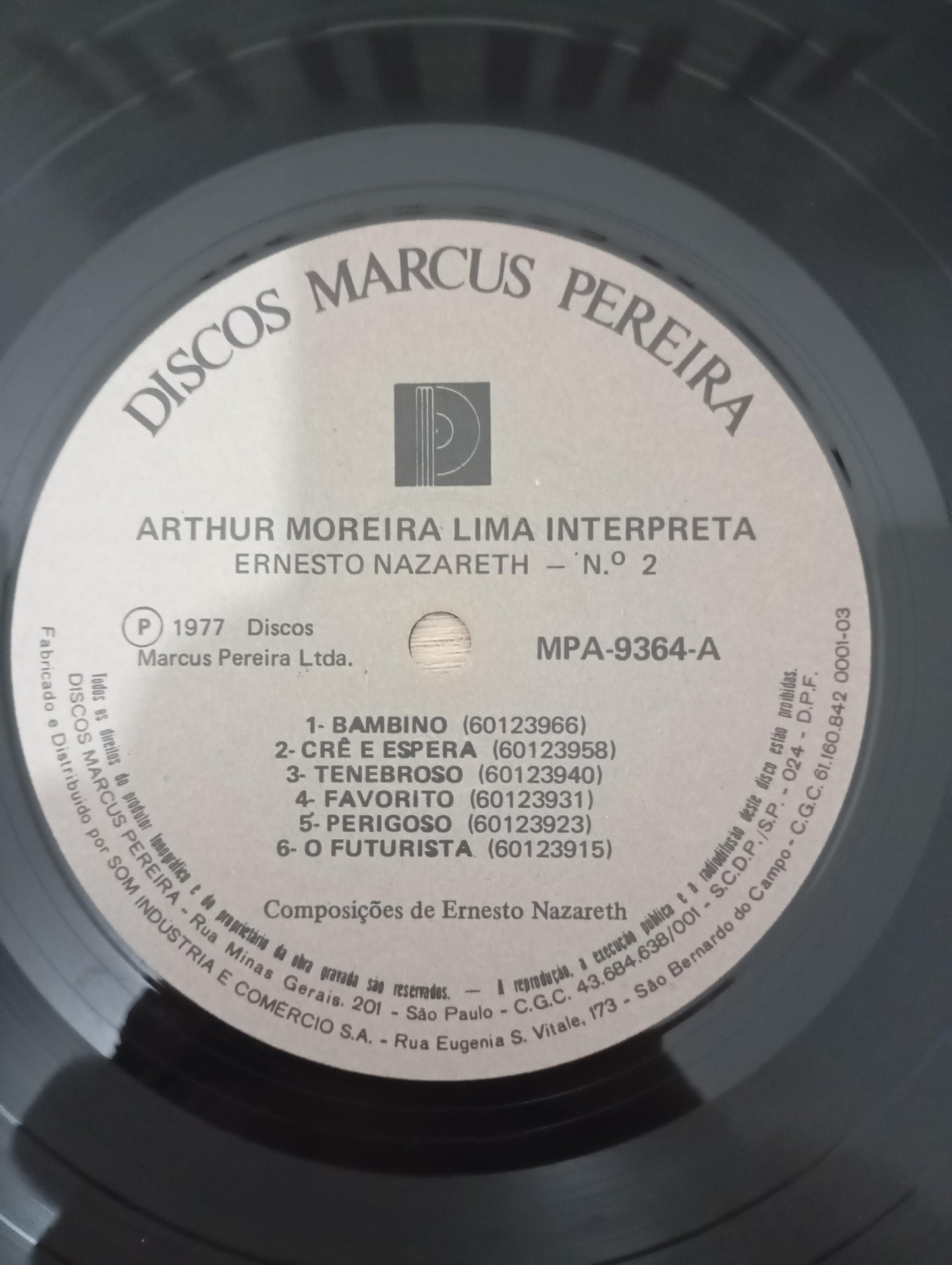 Lp Vinil Arthur Moreira Lima Interpreta Ernesto Nazareth 2