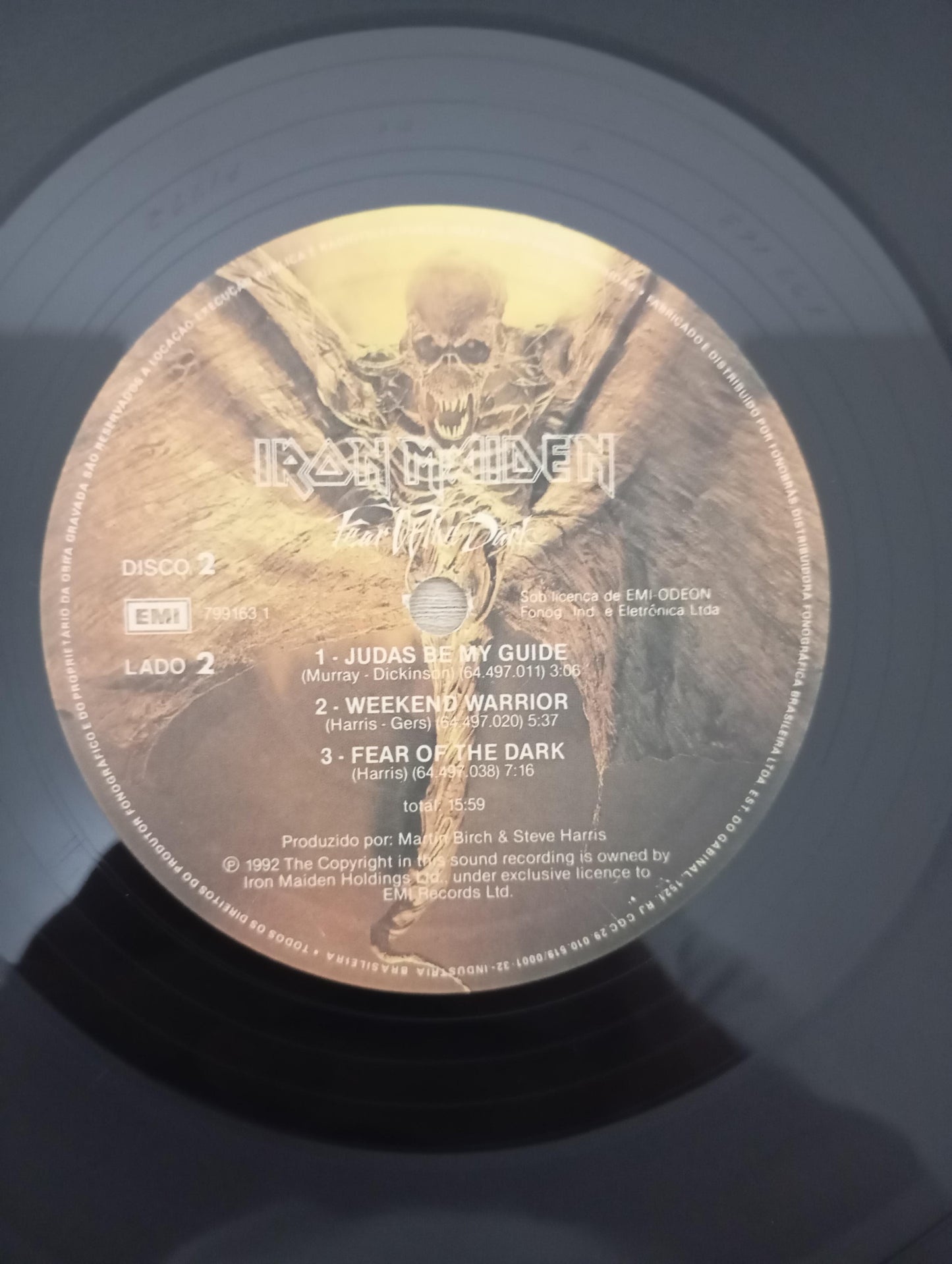 Disco Vinil Fear Of The Dark Iron Maiden Duplo A
