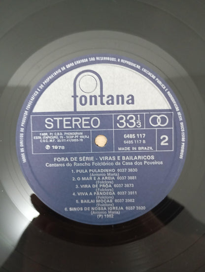 Lp Vinil Viras e Bailaricos Cantares do Rancho Folclórico