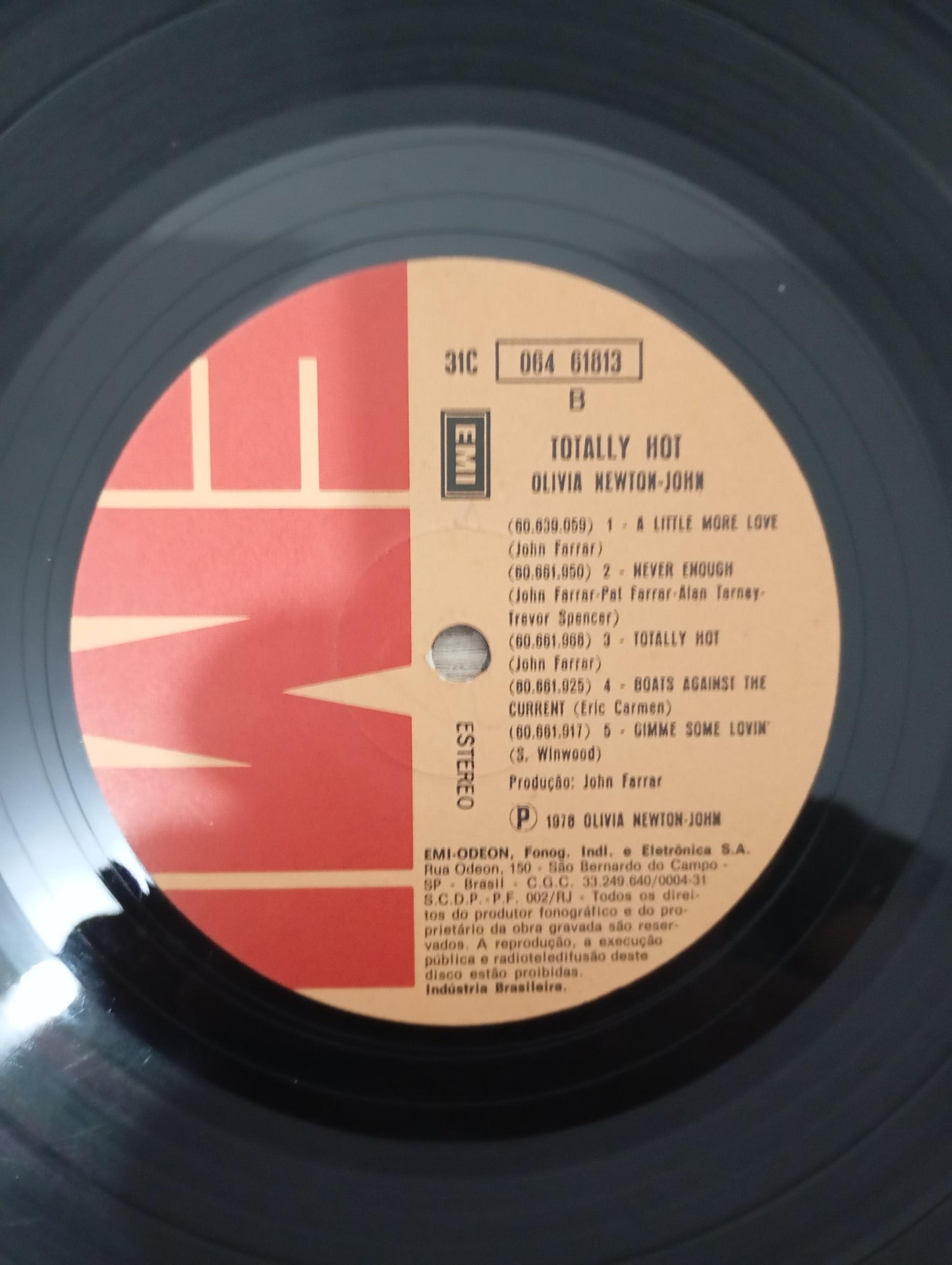 Lp Vinil Olivia Newton-John Totally Hot Com Encarte