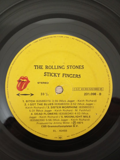 Lp Vinil The Rolling Stones Sticky Fingers Com Encarte