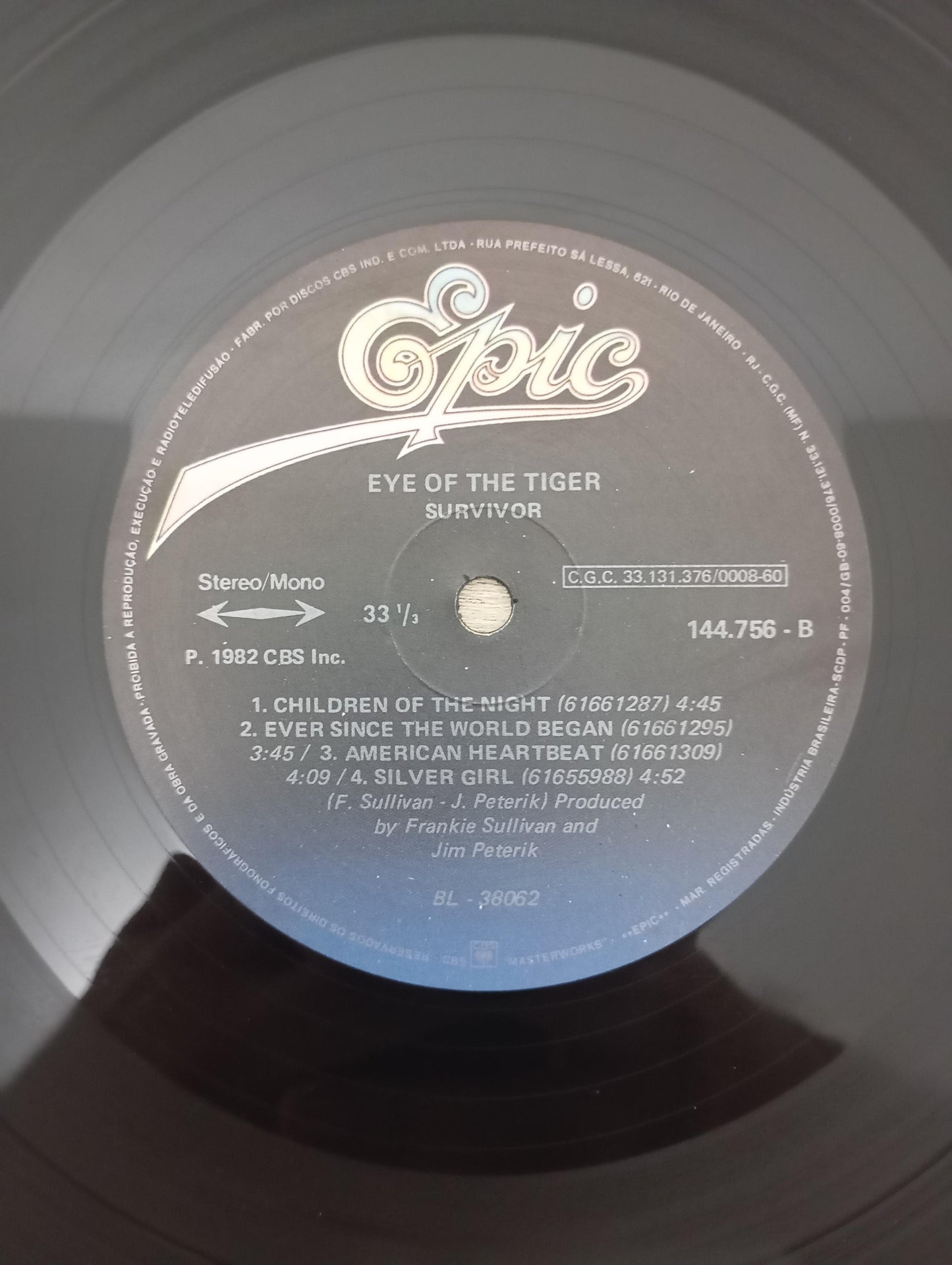 Lp Vinil Survivor Eye Of The Tiger