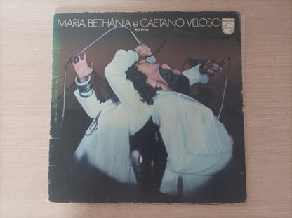 Lp Vinil Maria Bethânia & Caetano Veloso Ao Vivo Capa Dupla