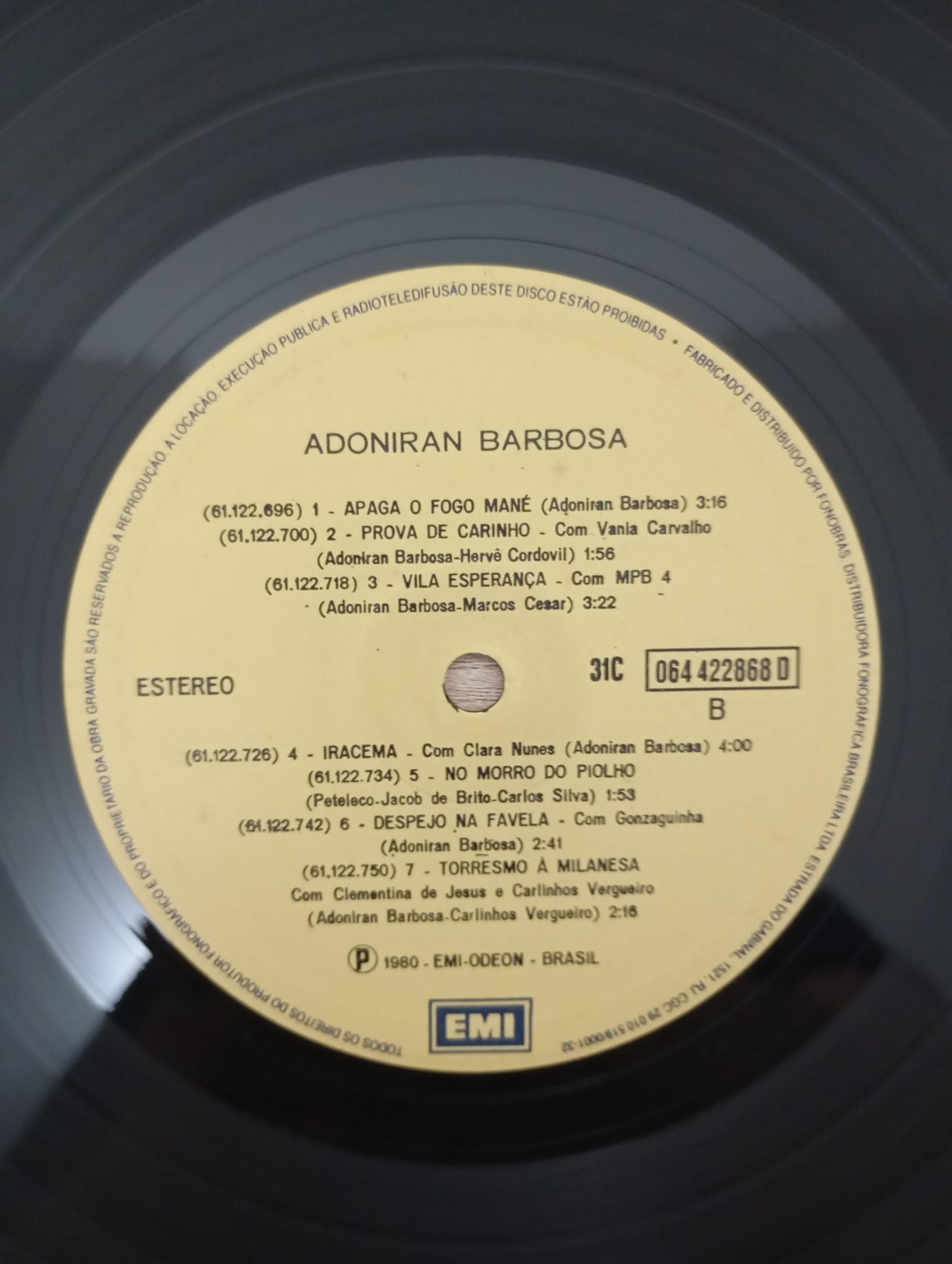 Lp Vinil Adoniran Barbosa 1980