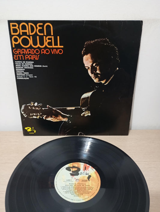 Lp Vinil Baden Powell Gravado Ao Vivo Em Paris