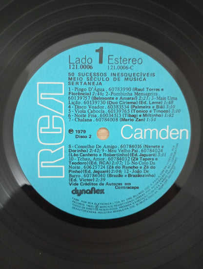 Lp Vinil 50 Sucessos Inesquecíveis Meio Século de Sertaneja