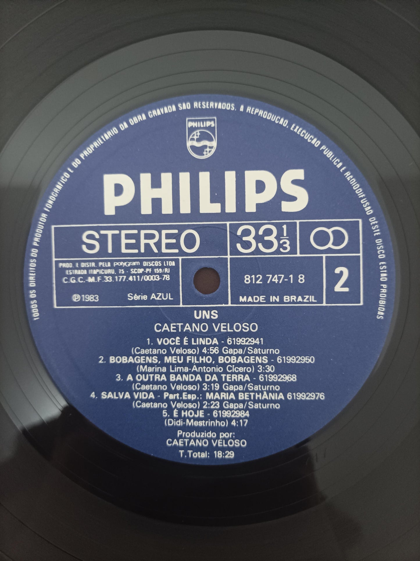 Disco Vinil Uns Caetano Veloso Com Encarte A