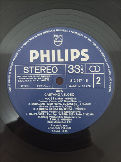 Disco Vinil Uns Caetano Veloso Com Encarte A