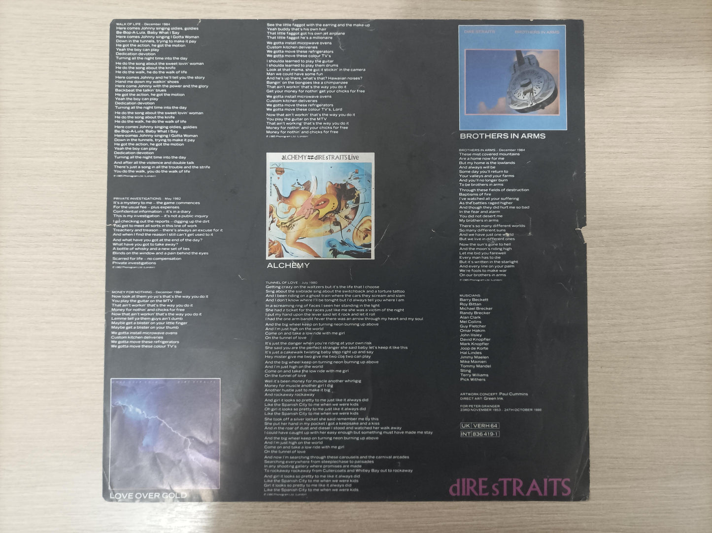 Disco Vinil Brothers In Arms Dire Straits Com Encarte A