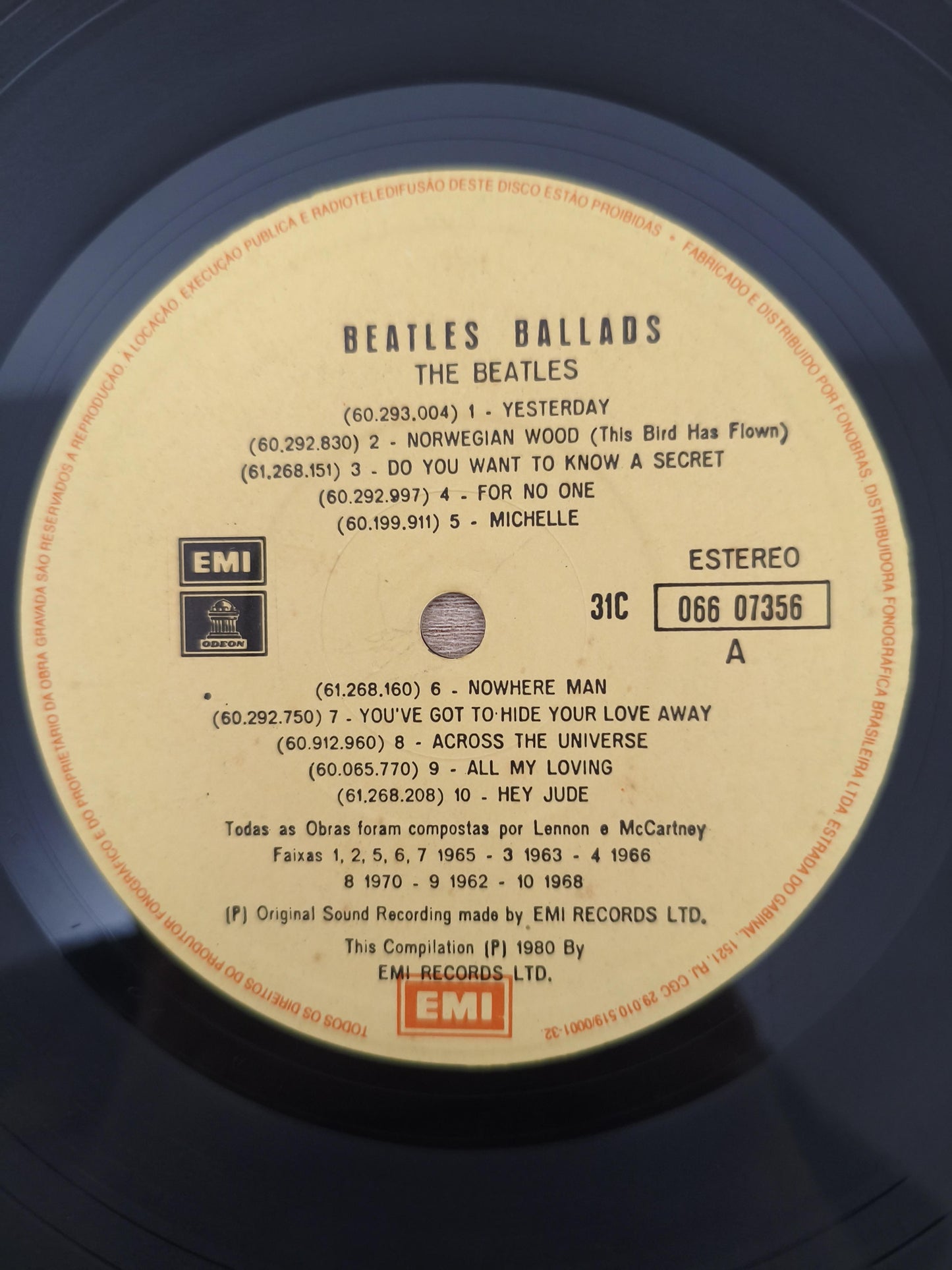 Lp Vinil The Beatles Ballads 20 Original Tracks