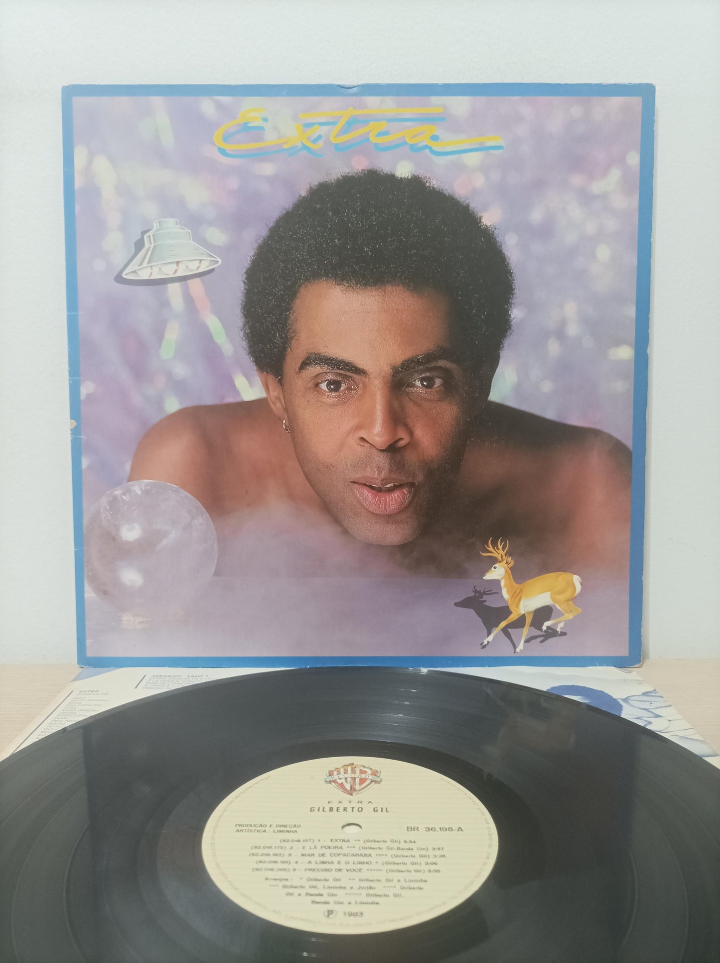 Disco Vinil Extra Gilberto Gil Capa Dupla Com Encarte A