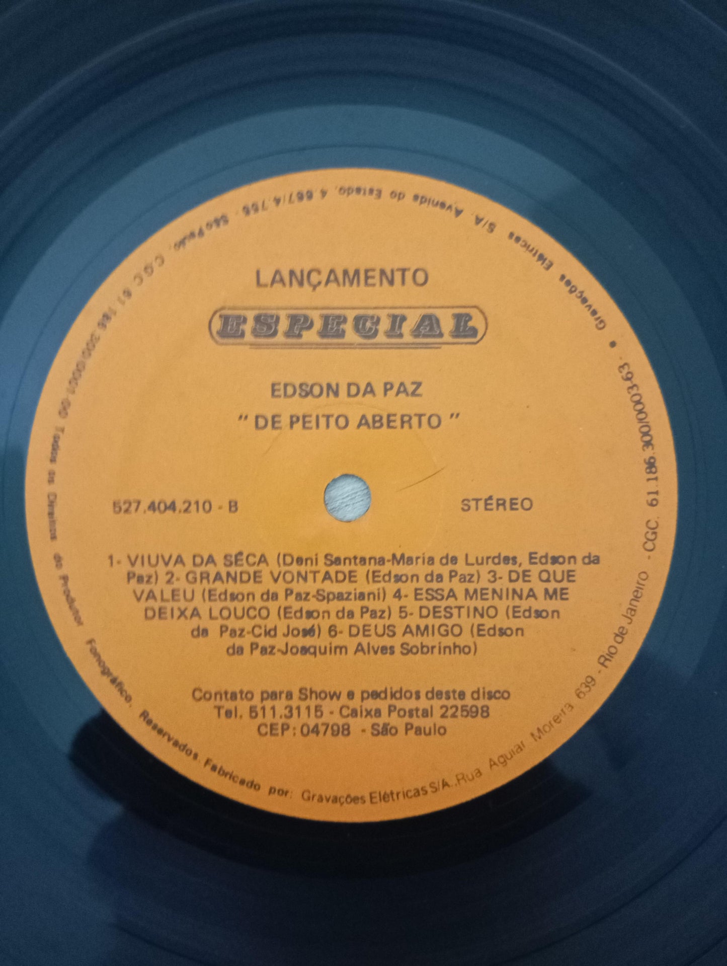 Lp Vinil Edson Da Paz De Peito Aberto