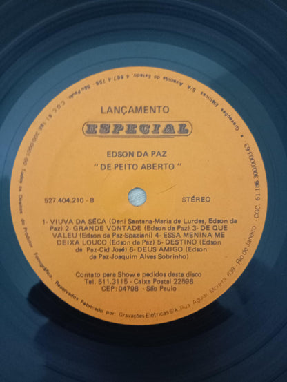Lp Vinil Edson Da Paz De Peito Aberto