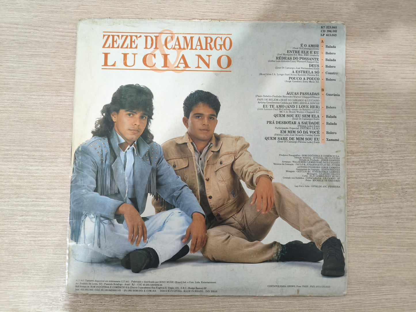 Lp Vinil Zezé Di Camargo & Luciano 1991
