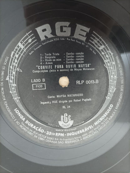 Lp Vinil Maysa Matarazzo Convite Para Ouvir Maysa
