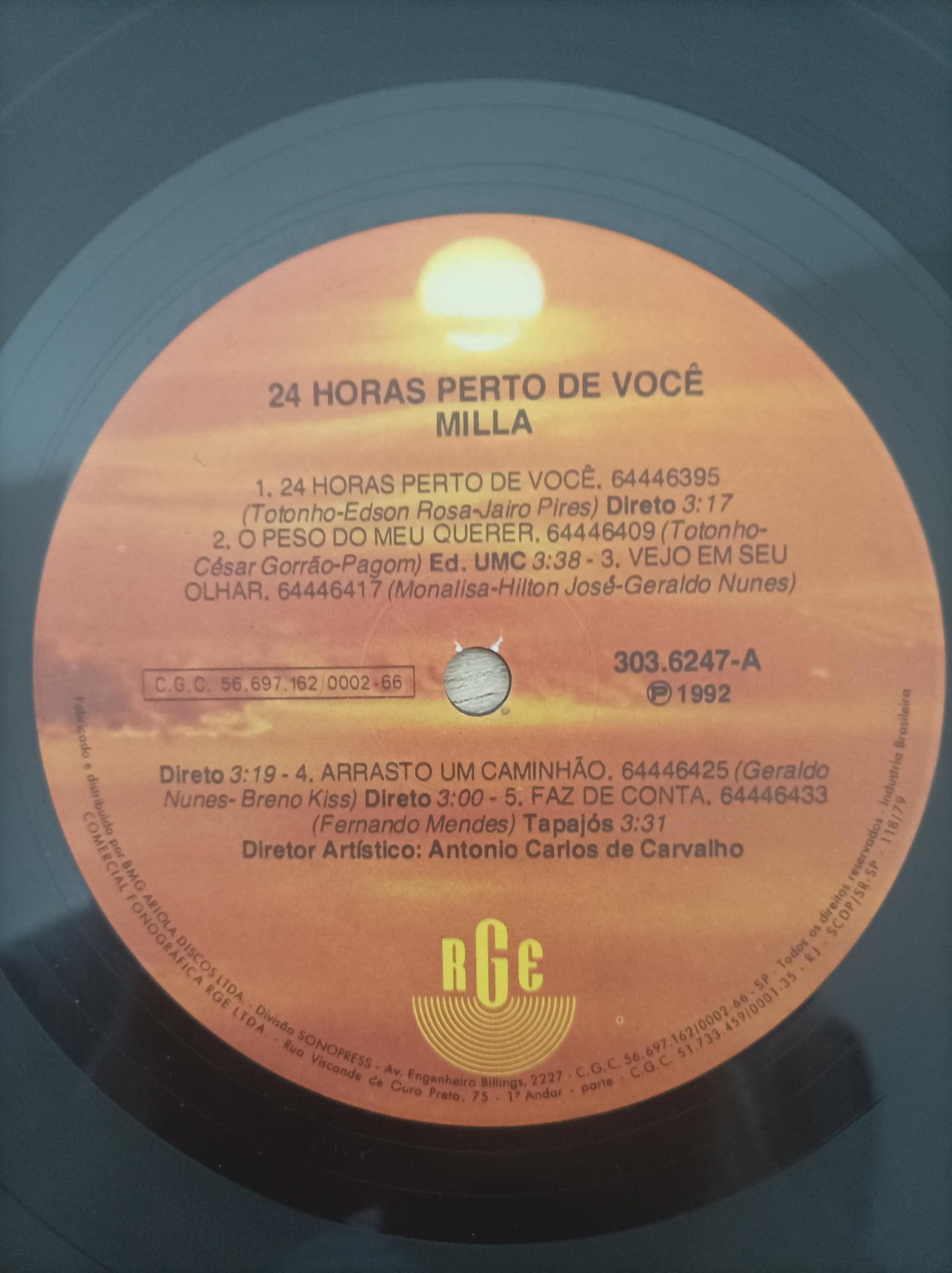 Lp Vinil Milla 24 horas perto de você