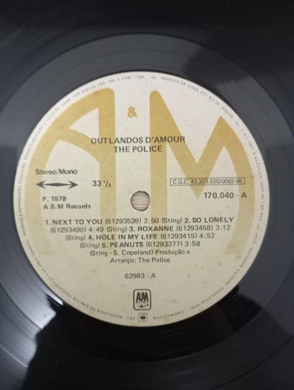 Lp Vinil The Police Outlandos D'Amour