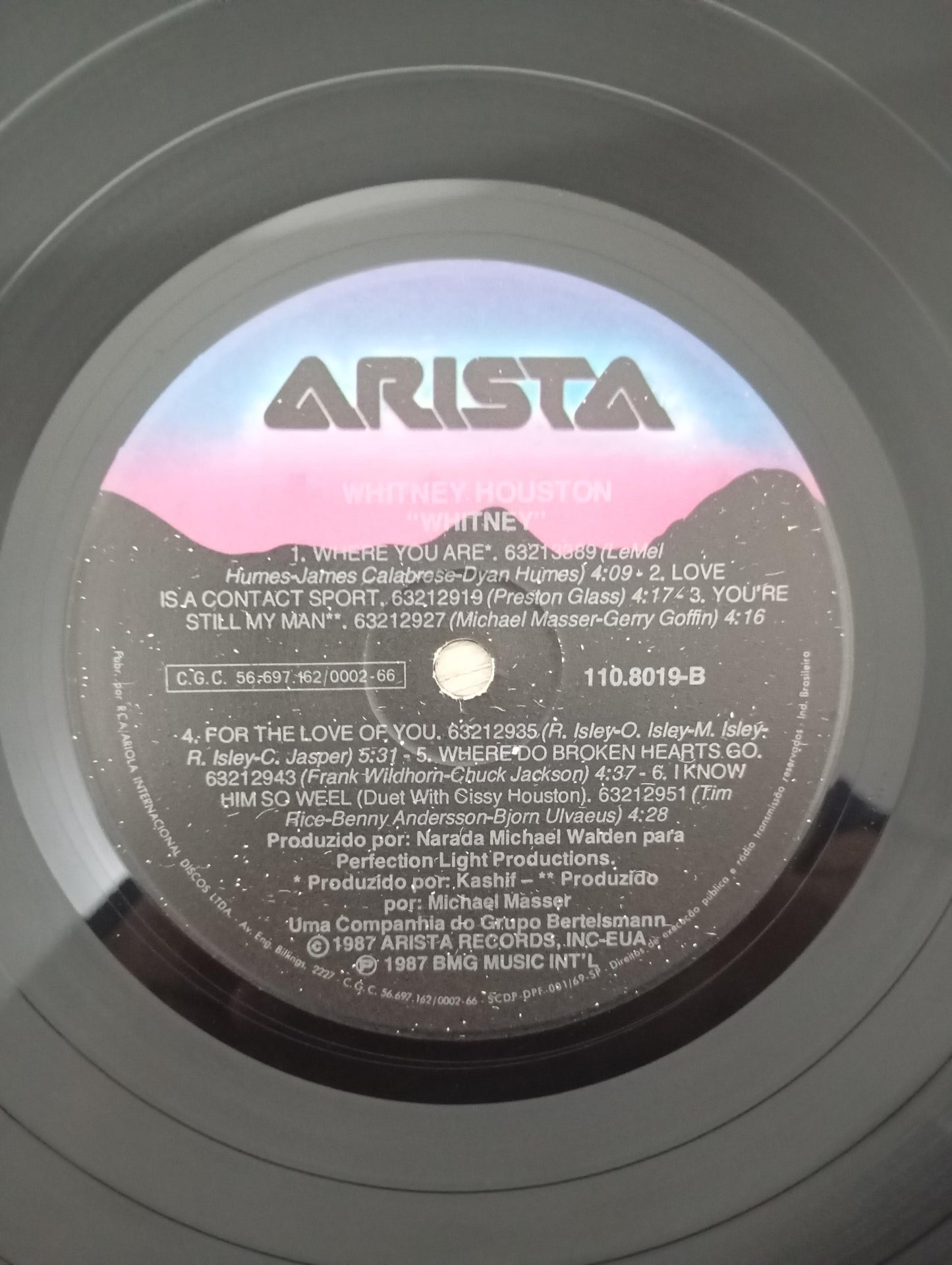 Lp Vinil Whitney Houston 1987 Com Encarte