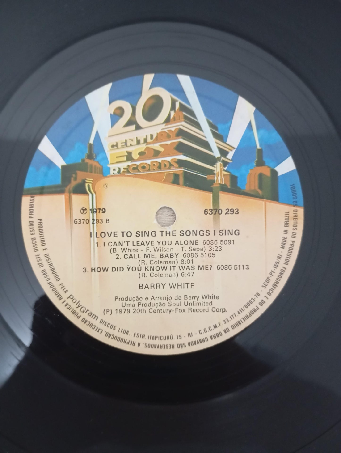 Lp Vinil Barry White I Love To Sing The Songs I Sing