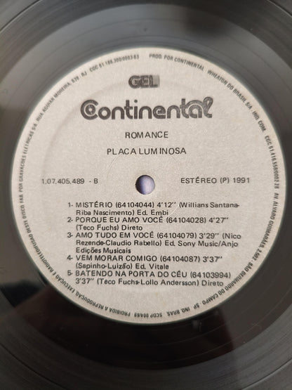 Lp Vinil Placa Luminosa Romance Com Encarte