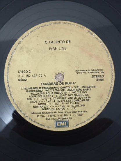 Lp Vinil Ivan Lins O Talento De Ivan Lins Duplo Com Encarte