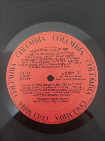 Lp Vinil Zezé Di Camargo & Luciano 1996 Com Encarte
