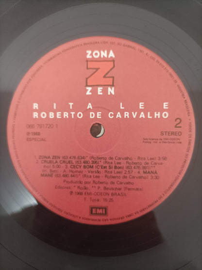 Lp Vinil Rita Lee & Roberto Zona Zen Com Encarte