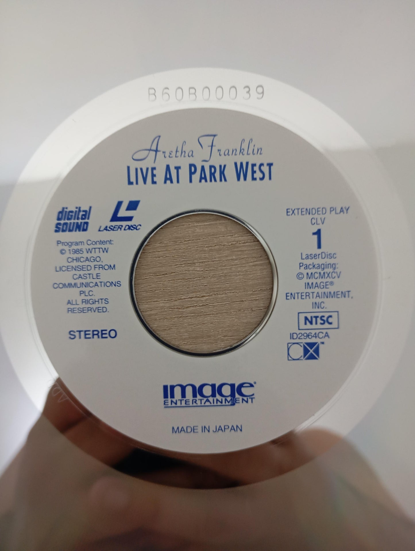 LD LaserDisc Aretha Franklin Live At Park West Importado