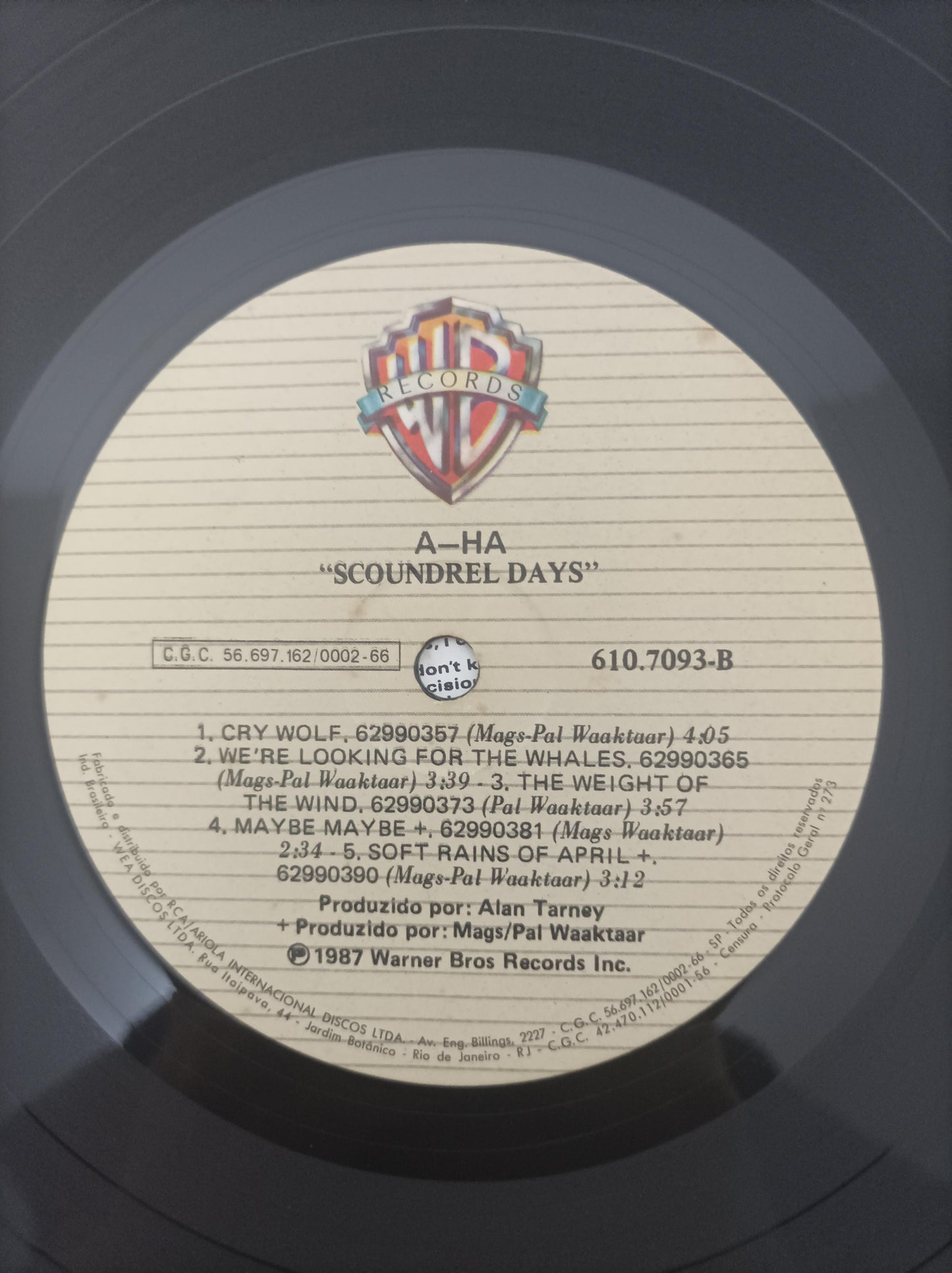 Disco Vinil Scoundrel Days a-ha Com Encarte A