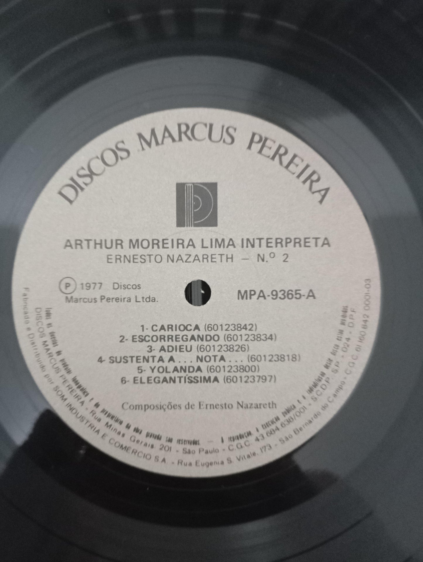 Lp Vinil Arthur Moreira Lima Interpreta Ernesto Nazareth 2