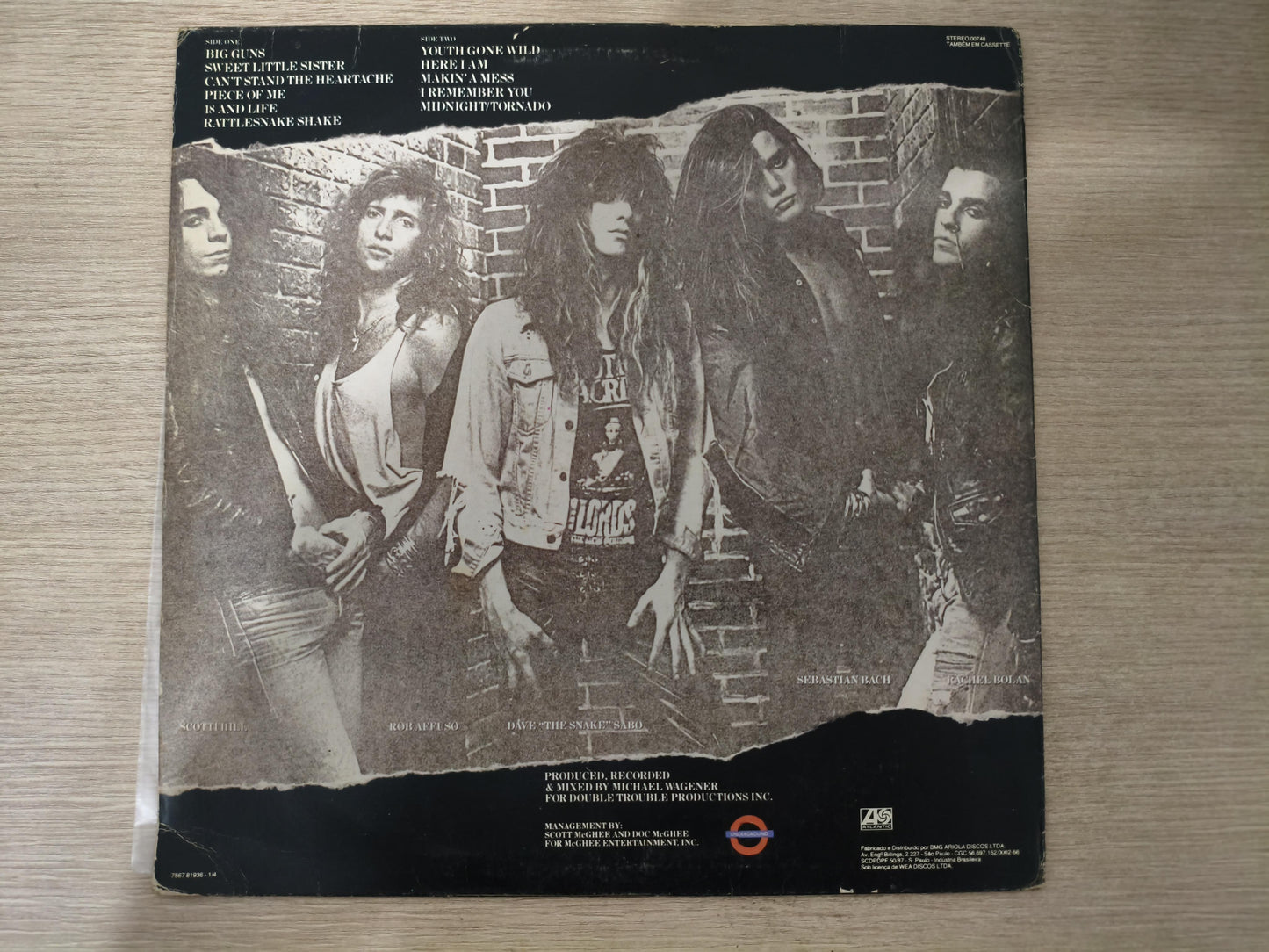Lp Vinil Skid Row None Com Encarte