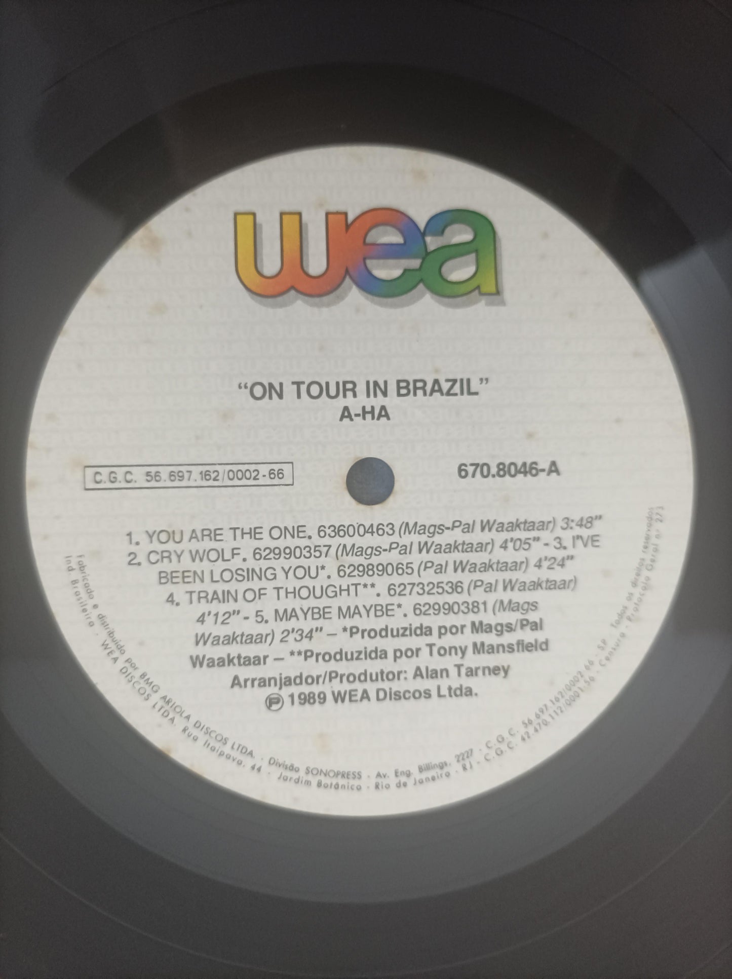 Lp Vinil a-ha On Tour In Brazil Com Encarte