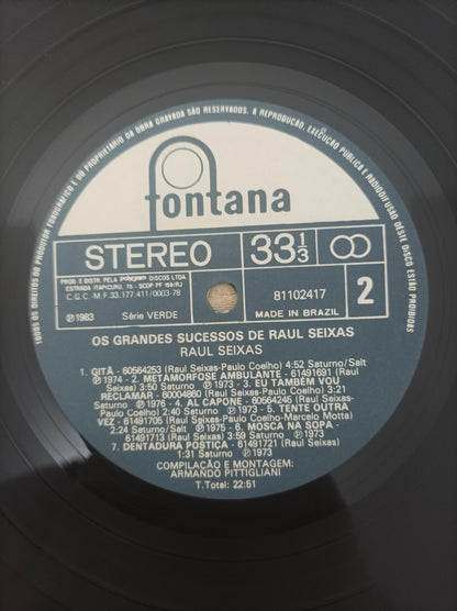 Lp Vinil Raul Seixas Os Grandes Sucessos de
