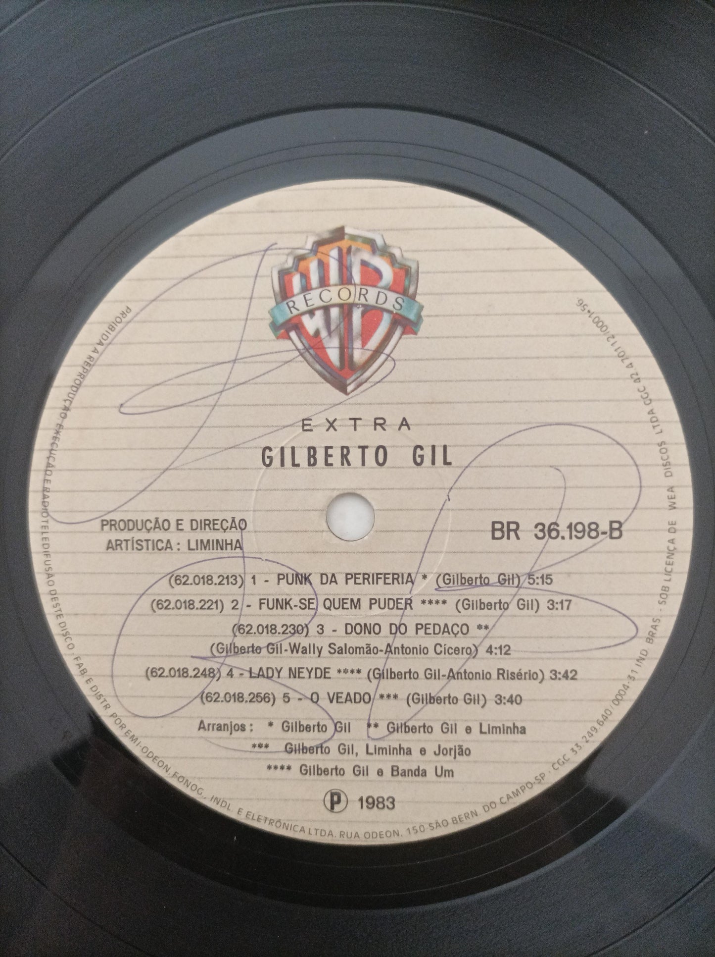 Disco Vinil Extra Gilberto Gil Capa Dupla A