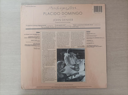 Lp Vinil Placido Domingo Perhaps Love Com Encarte Importado