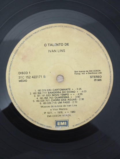 Lp Vinil Ivan Lins O Talento De Ivan Lins Duplo Com Encarte