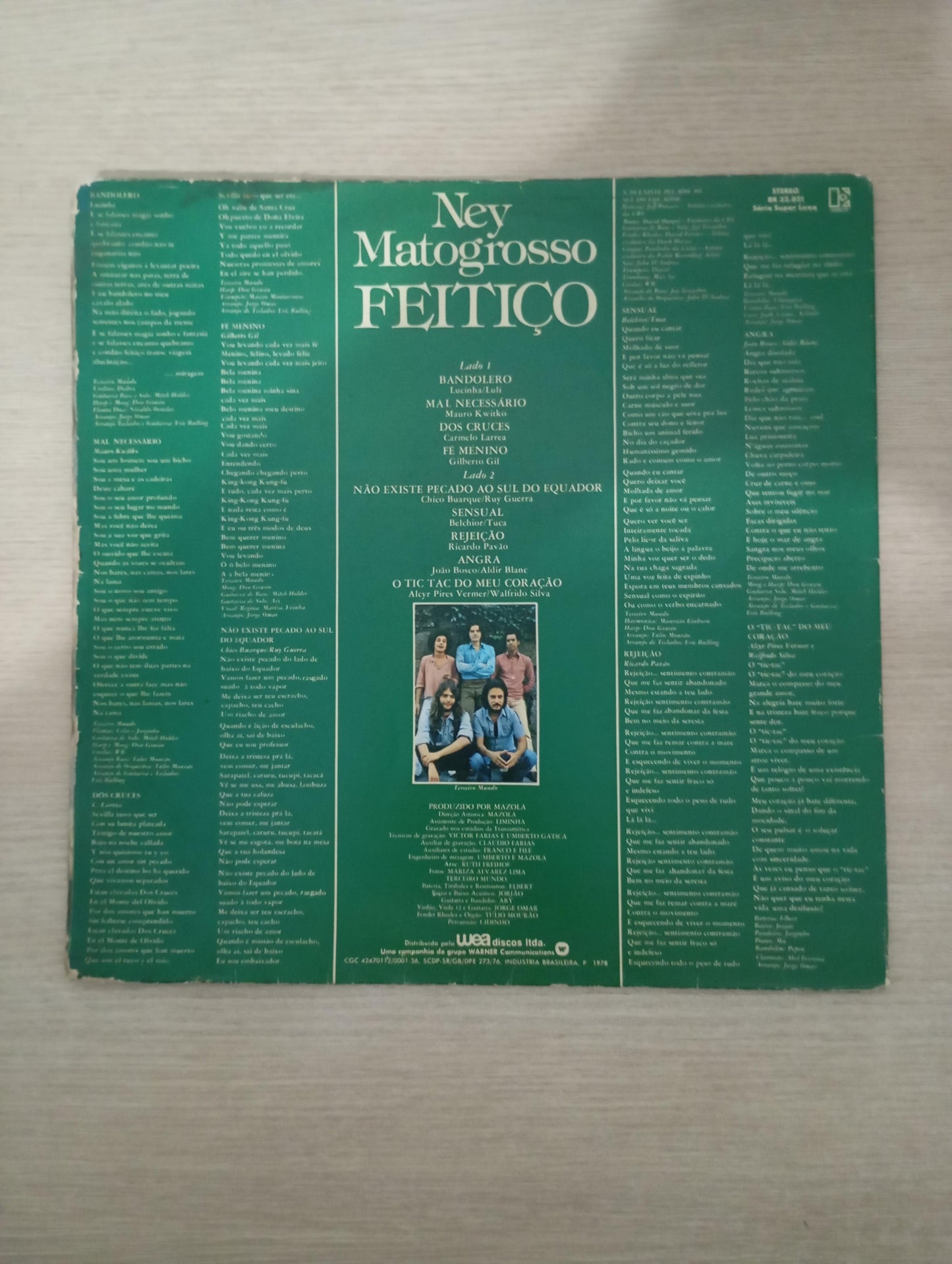 Lp Vinil Ney Matogrosso Feitiço Capa Dupla