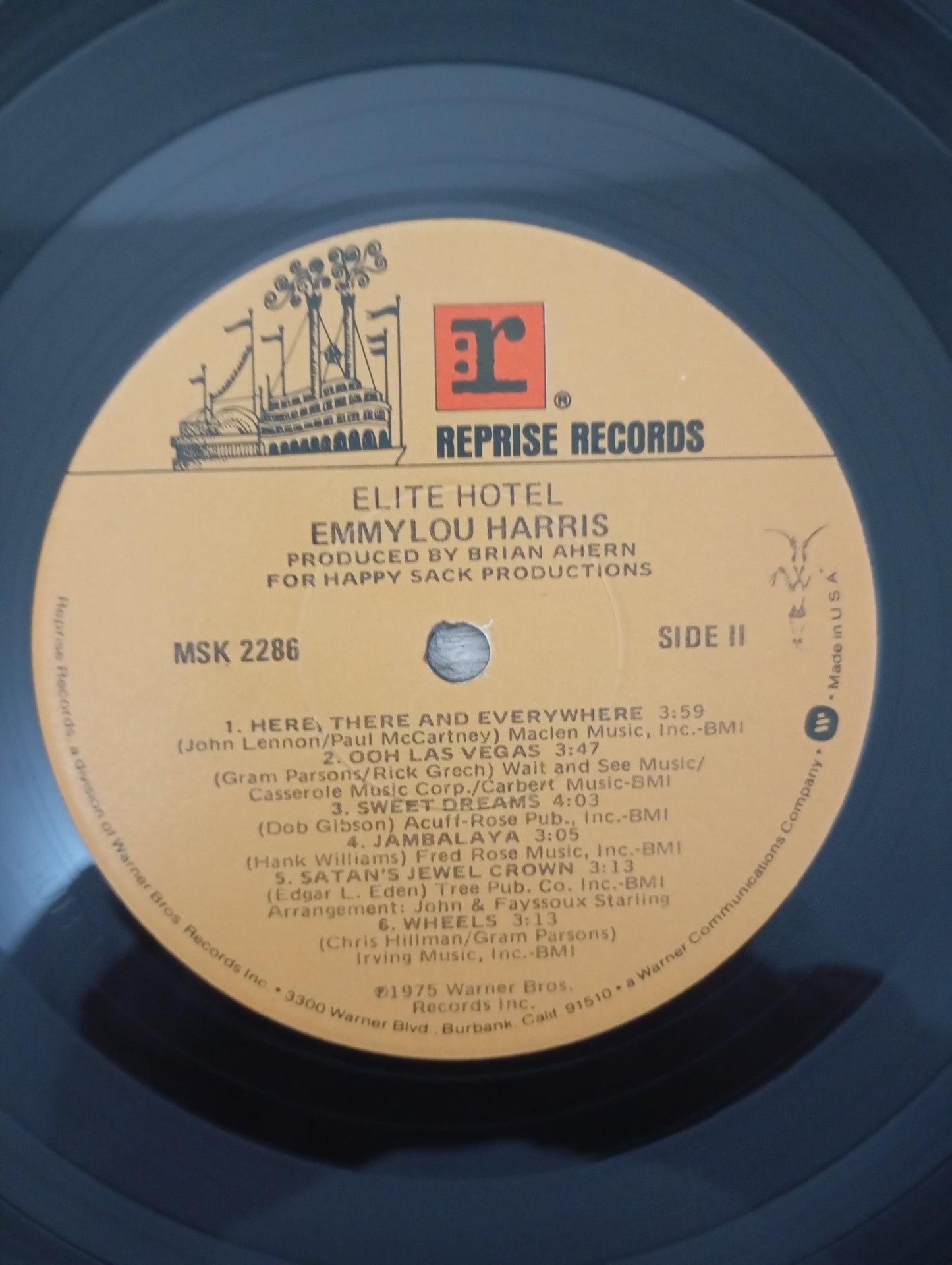 Lp Vinil Emmylou Harris Elite Hotel Com Encarte Importado