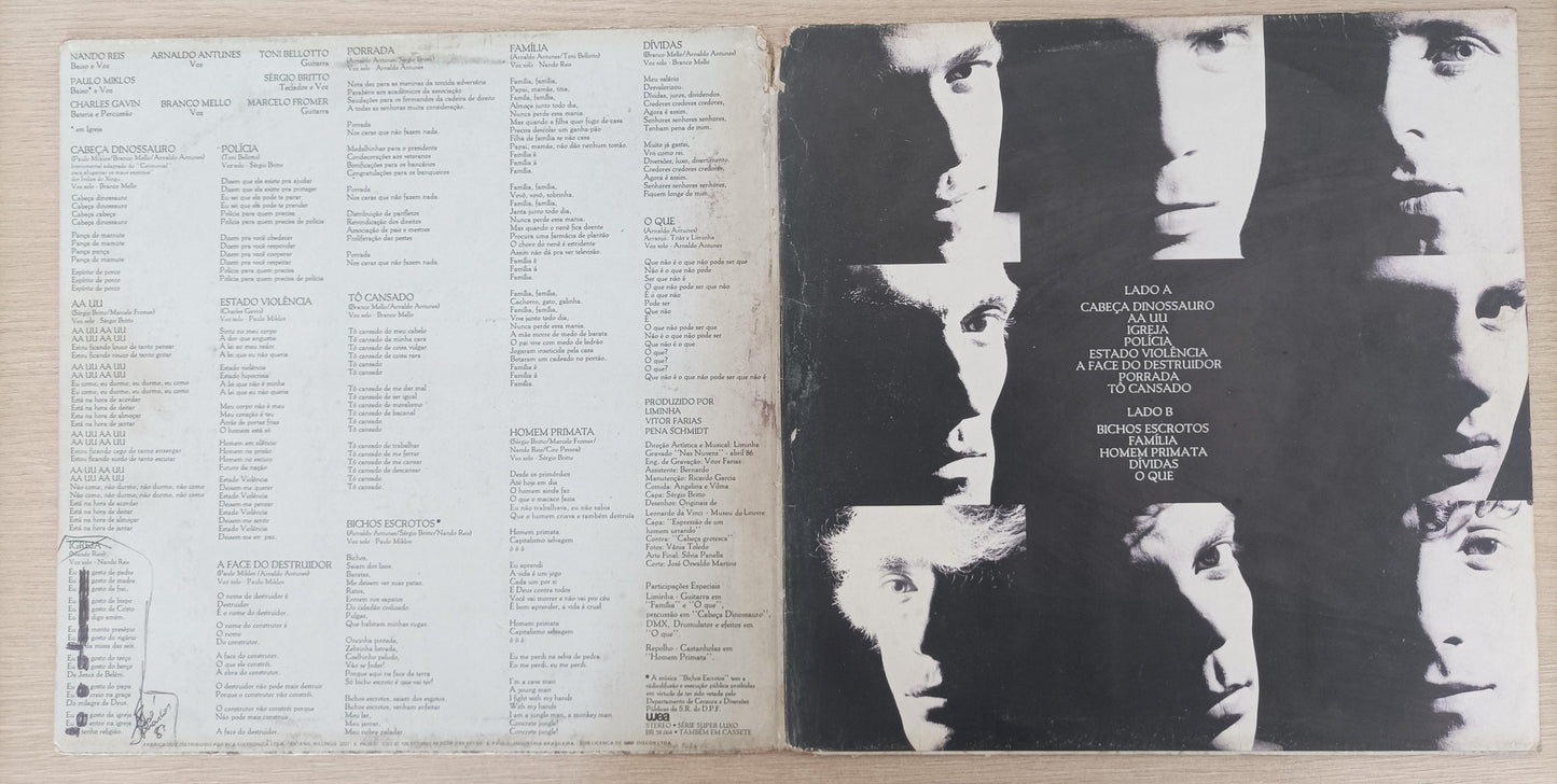 Lp Vinil Titãs Cabeça Dinossauro Capa Dupla