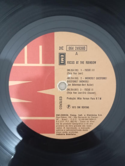 Lp Vinil Focus At The Rainbow Capa Dupla