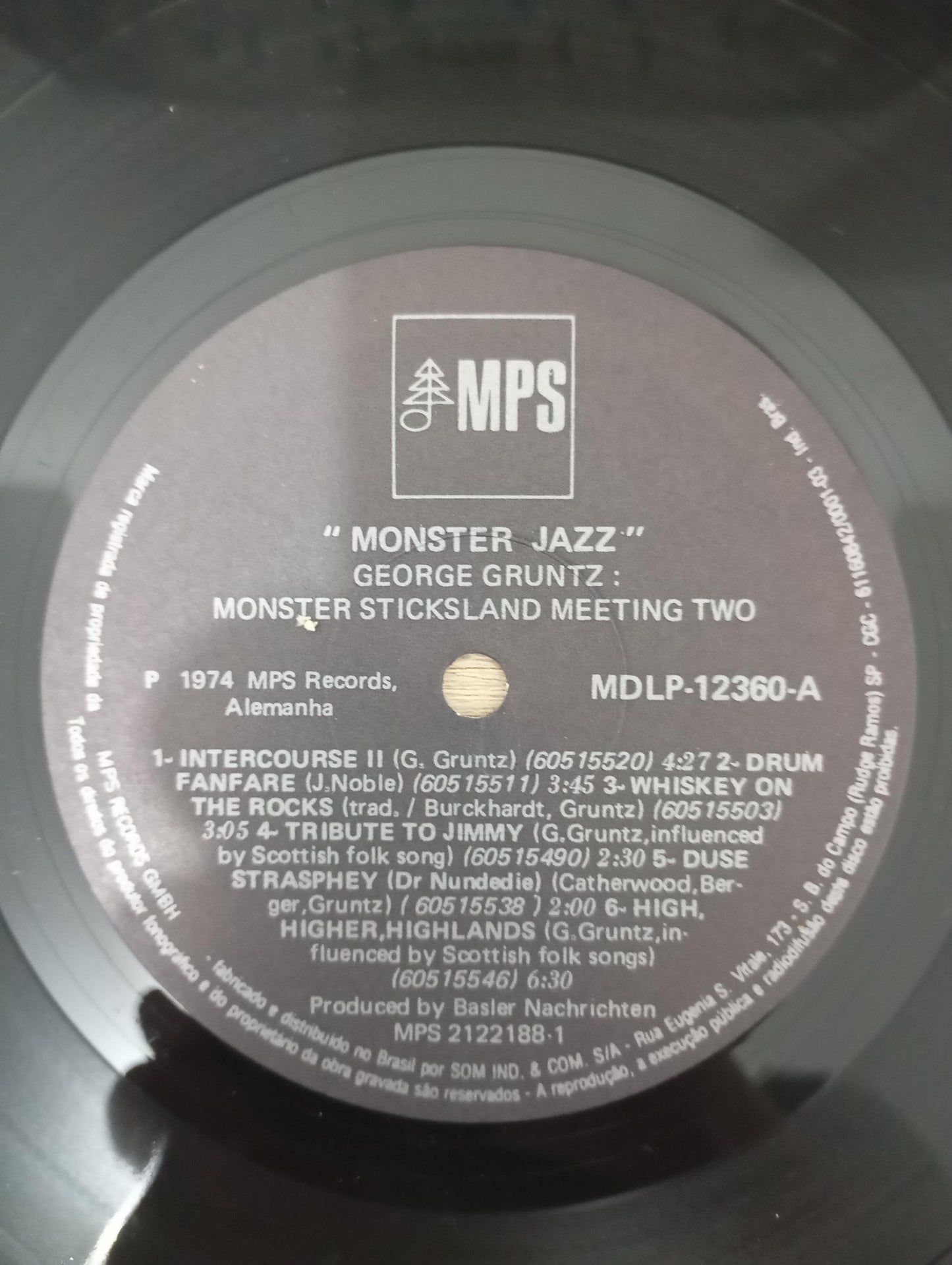 Disco Vinil Monster Sticksland Monster Jazz George Gruntz